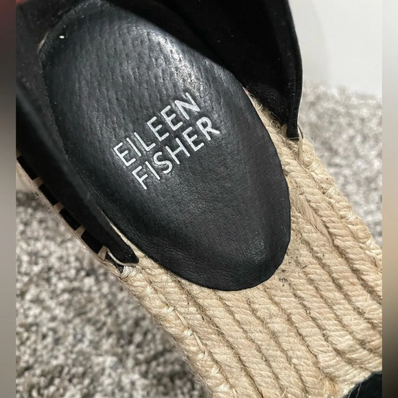 Eileen Fisher Lady tumbled nubuck espadrille shoes, size 7.5 - Picture 12 of 14